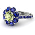 Glamorous Peridot Halo Engagement Ring - Amaya No. 715 image 1