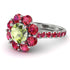 Glamorous Peridot Halo Engagement Ring - Amaya No. 712 image 1