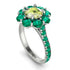 Glamorous Peridot Halo Engagement Ring - Amaya No. 706 image 4