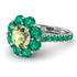 Glamorous Peridot Halo Engagement Ring - Amaya No. 706 image 1