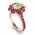 Glamorous Peridot Halo Engagement Ring - Amaya No. 711 image 4