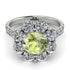 Glamorous Peridot Halo Engagement Ring - Amaya No. 703 image 2