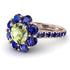 Glamorous Peridot Halo Engagement Ring - Amaya No. 714 image 1