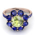 Glamorous Peridot Halo Engagement Ring - Amaya No. 714 image 2
