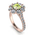 Glamorous Peridot Halo Engagement Ring - Amaya No. 702 image 4