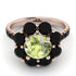 Glamorous Peridot Halo Engagement Ring - Amaya No. 708 image 2