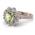 Glamorous Peridot Halo Engagement Ring - Amaya No. 702 image 1