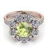 Glamorous Peridot Halo Engagement Ring - Amaya No. 702 image 2