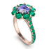 Glamorous Tanzanite Halo Engagement Ring - Amaya No. 205 image 3