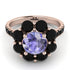 Glamorous Tanzanite Halo Engagement Ring - Amaya No. 208 image 2