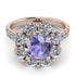 Glamorous Tanzanite Halo Engagement Ring - Amaya No. 202 image 2