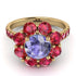 Glamorous Tanzanite Halo Engagement Ring - Amaya No. 210 image 2