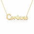 Corinne name necklace in solid 14K Yellow Gold, handmade in Los Angeles