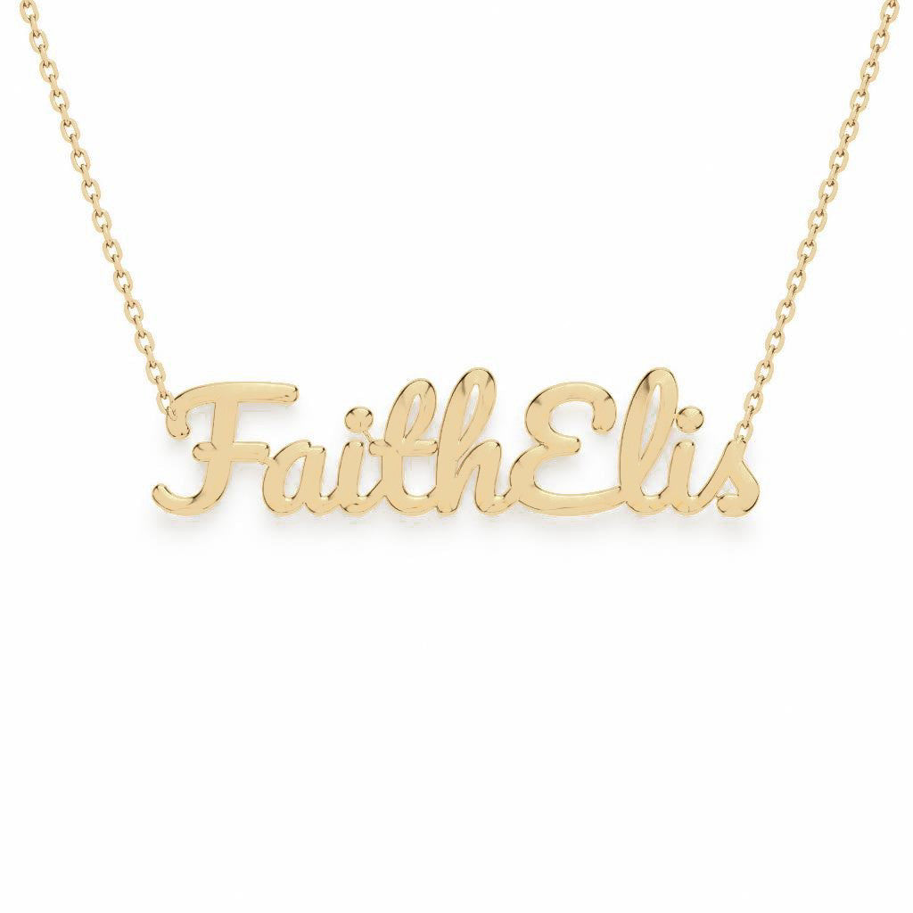 Gold Name Necklace – FaithElis | 14K Solid Gold