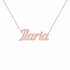 Ilaria name necklace in solid 14K Rose Gold, handmade in Los Angeles