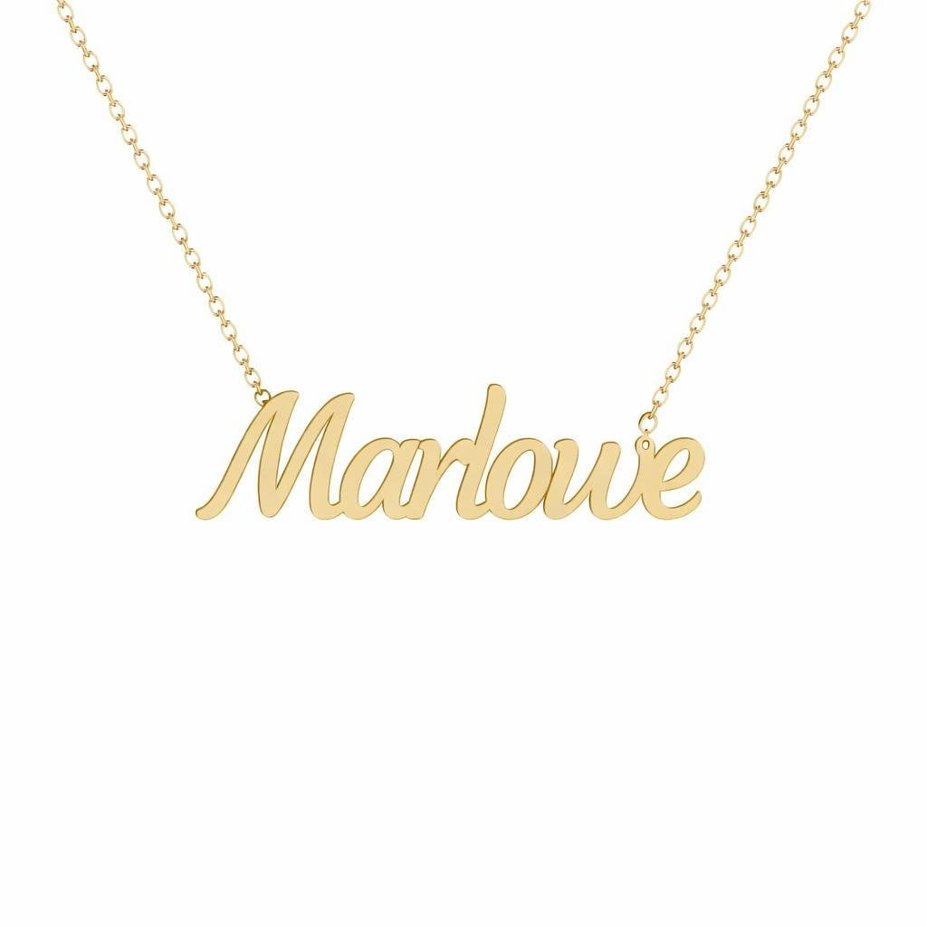 Gold Name Necklace – Marlowe | 14K Solid Gold