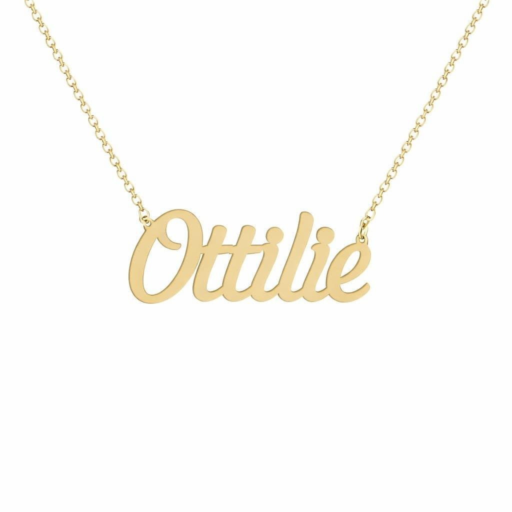 Gold Name Necklace – Ottilie | 14K Solid Gold