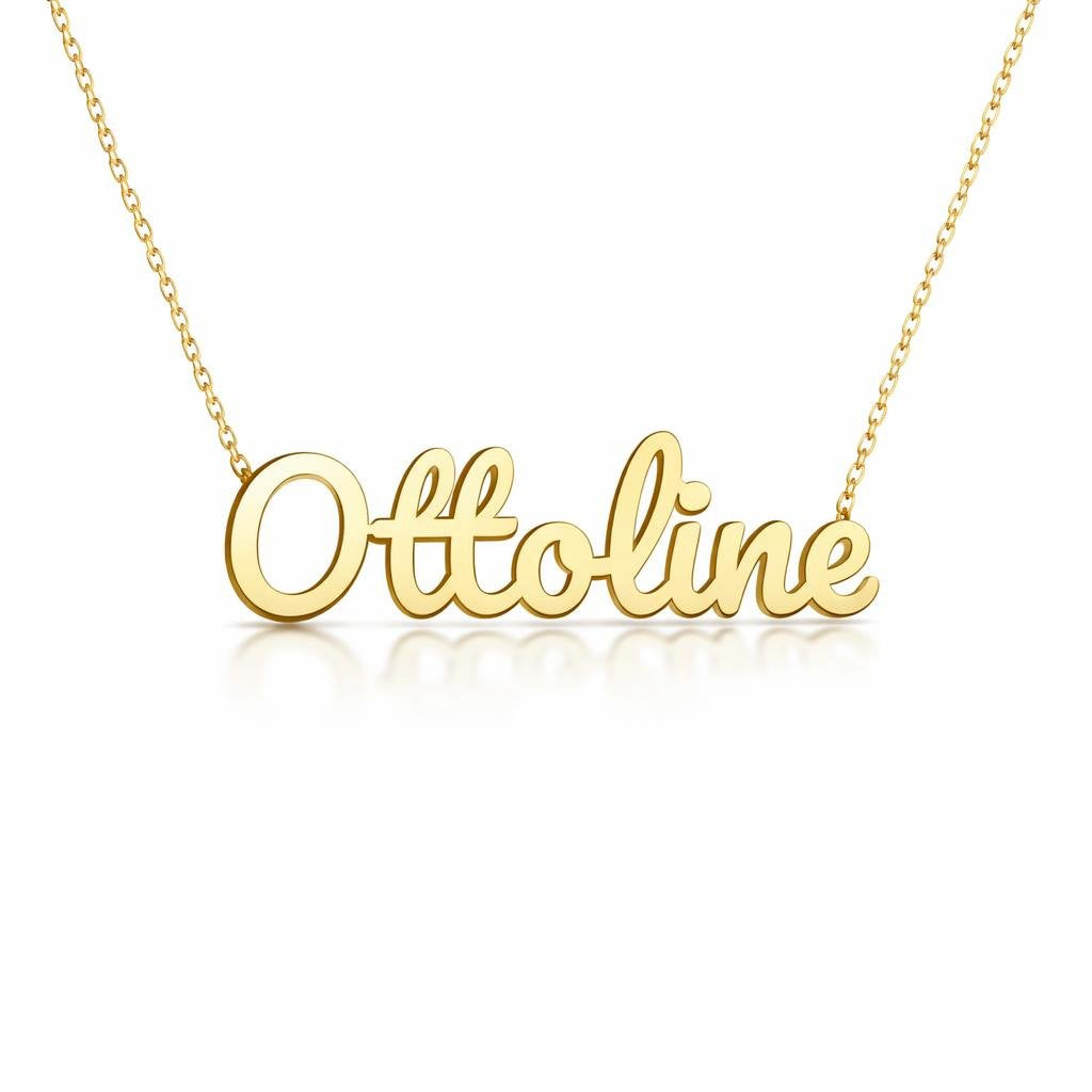 Gold Name Necklace – Ottoline | 14K Solid Gold