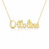 Ottoline name necklace in solid 14K Yellow Gold, handmade in Los Angeles