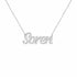Soren name necklace in solid 14K White Gold, handmade in Los Angeles
