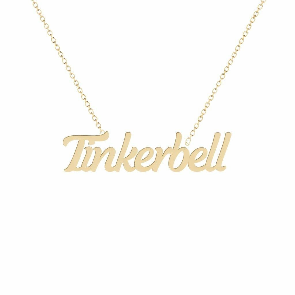 Gold Name Necklace – Tinkerbell | 14K Solid Gold