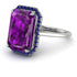 Halo Emerald Cut Amethyst Engagement Ring - Izabella No. 315 image 3