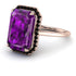 Halo Emerald Cut Amethyst Engagement Ring - Izabella No. 308 image 3