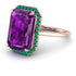 Halo Emerald Cut Amethyst Engagement Ring - Izabella No. 305 image 3