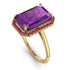 Halo Emerald Cut Amethyst Engagement Ring - Izabella No. 310 image 1