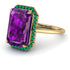 Halo Emerald Cut Amethyst Engagement Ring - Izabella No. 304 image 3