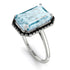 Halo Emerald Cut Aquamarine Engagement Ring - Izabella No. 409 image 1
