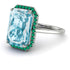 Halo Emerald Cut Aquamarine Engagement Ring - Izabella No. 406 image 3