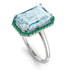 Halo Emerald Cut Aquamarine Engagement Ring - Izabella No. 406 image 1