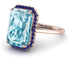 Halo Emerald Cut Aquamarine Engagement Ring - Izabella No. 414 image 3