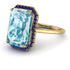 Halo Emerald Cut Aquamarine Engagement Ring - Izabella No. 413 image 2