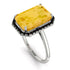 Halo Emerald Cut Citrine Engagement Ring - Izabella No. 609 image 1