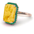 Halo Emerald Cut Citrine Engagement Ring - Izabella No. 605 image 2