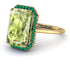 Halo Emerald Cut Peridot Engagement Ring - Izabella No. 704 image 3