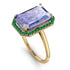 Halo Emerald Cut Tanzanite Engagement Ring - Izabella No. 204 image 1