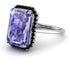 Halo Emerald Cut Tanzanite Engagement Ring - Izabella No. 209 image 3