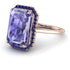 Halo Emerald Cut Tanzanite Engagement Ring - Izabella No. 214 image 3
