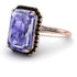 Halo Emerald Cut Tanzanite Engagement Ring - Izabella No. 208 image 3