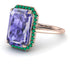 Halo Emerald Cut Tanzanite Engagement Ring - Izabella No. 205 image 3