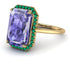 Halo Emerald Cut Tanzanite Engagement Ring - Izabella No. 204 image 3