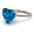 Heart Shape Blue Topaz Ring - Noelle No. 502 image 1