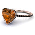 Heart Shape Brown Diamond Ring - Noelle No. 1108 image 1