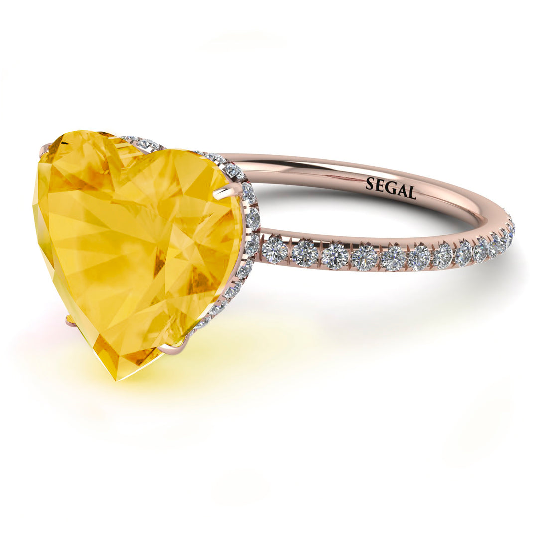 Heart Shape Citrine Ring - Noelle No. 602