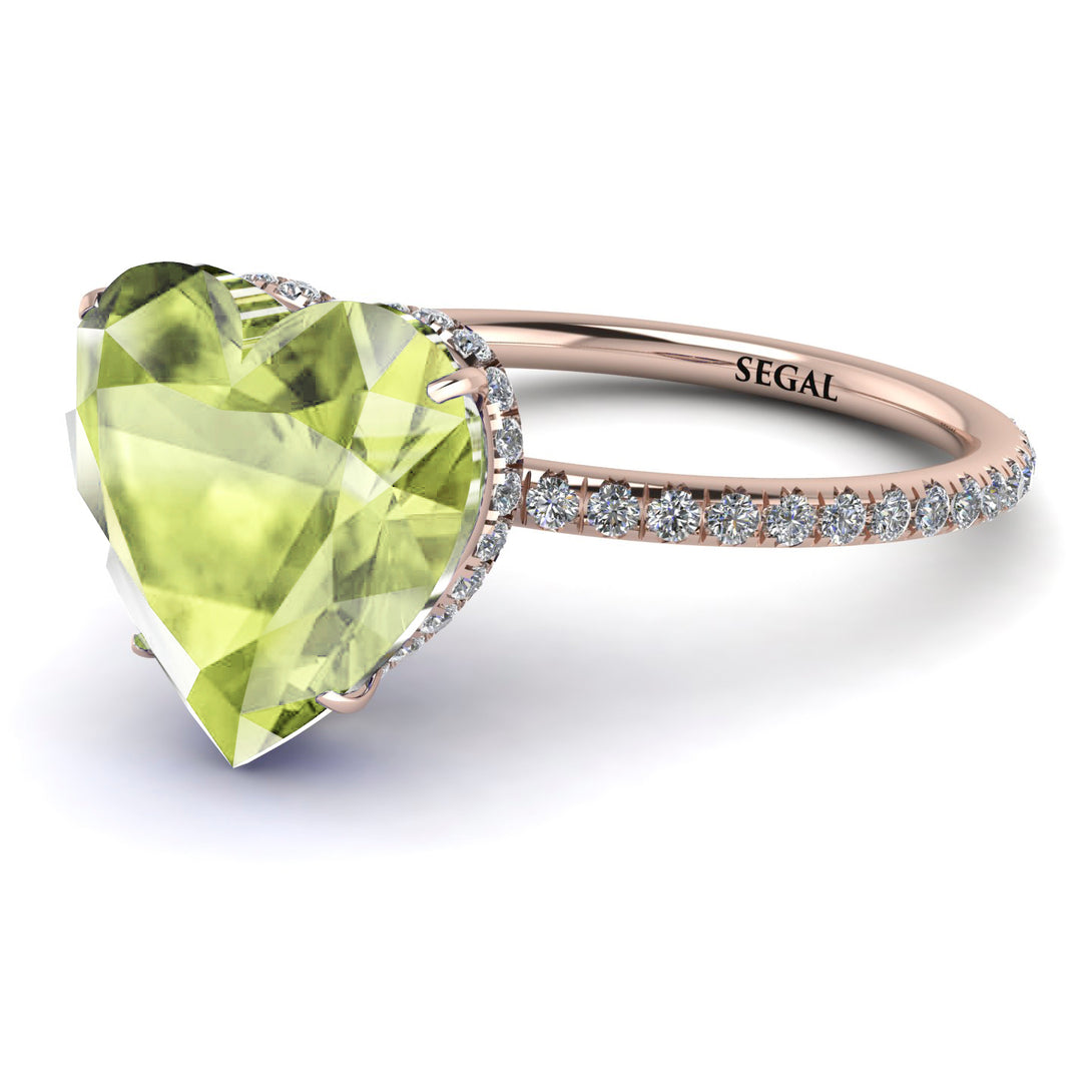 Heart Shape Peridot Ring - Noelle No. 702