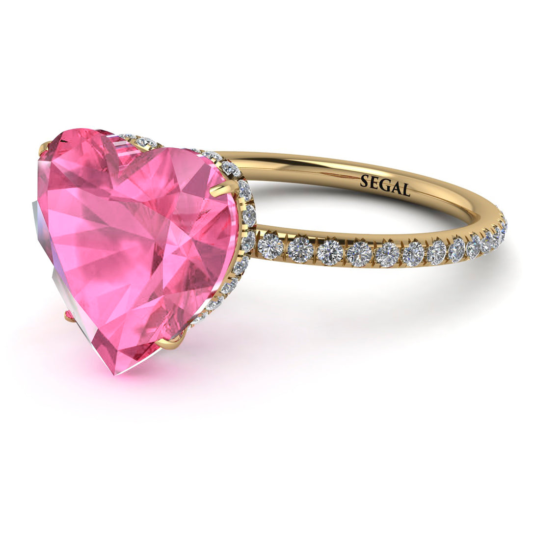 Heart Shape Pink Moissanite Ring - Noelle No. 801
