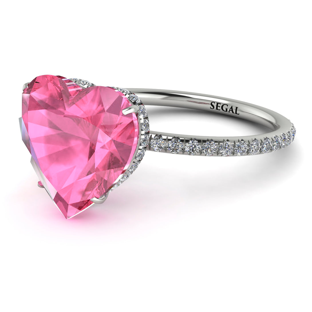 Heart Shape Pink Moissanite Ring - Noelle No. 803